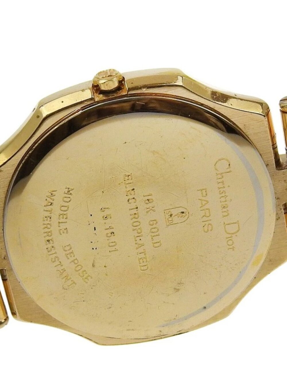Dior Date Watches 45.15.01 goldDial Plated Gold Quartz Analog display mens - Picture 6 of 14